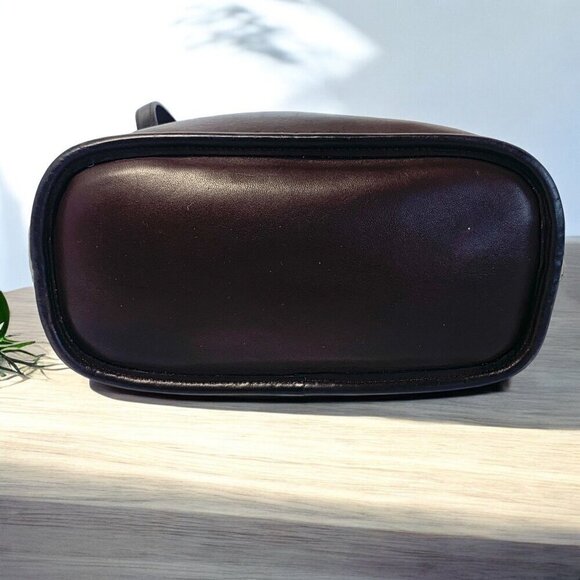 COACH Tribeca Shopper Tote Bag 1998 Brown Leather Shoulder Straps Brass H8P9098 - Picture 9 of 15